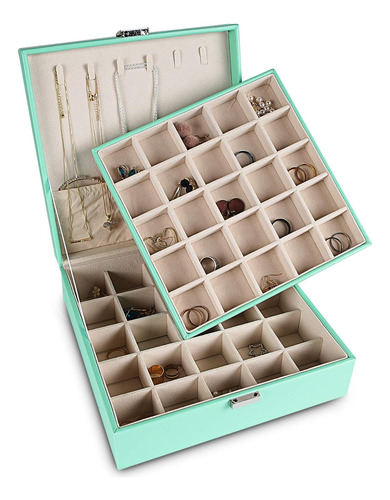 Caja De Joyería Clásica Para Organizar Aretes, Con 50 Compar