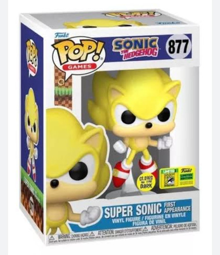 Funko Pop Super Sonic 877 Glows San Diego Cómic Con 2022