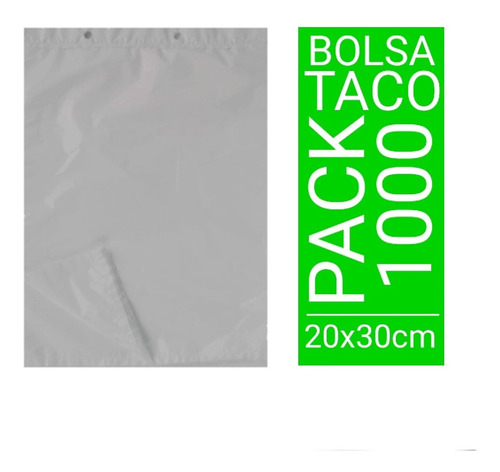 Bolsa Taco Almacen Fiambre Colacion 20x30cm 1000 Unidades