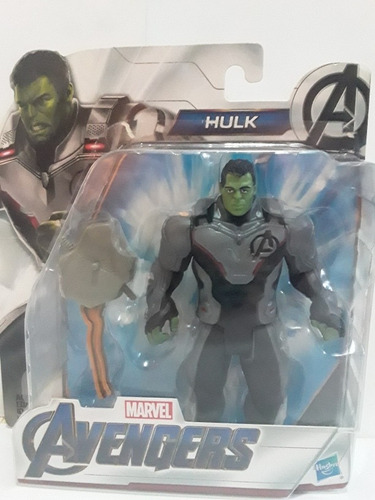 Figura Original De Hulk, Articulada Y Accesorios. Alto 19cmt