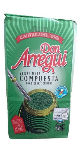 Yerba  Mate Don Arregui Compuesta  12  X 500 Gr  No/acidez