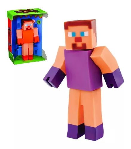 Boneco Minecraft Figura Vinil Articulado Brinquedo Infantil