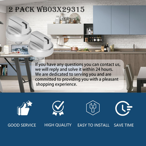 Perillas De Cocina Ge Wb03x29354 2 Piezas Mmg