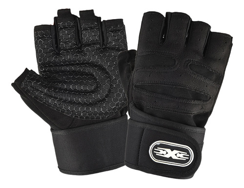 Guantes Calidad Gym Pesas Deportivos Muñequeras Mujer Hombre Negro L