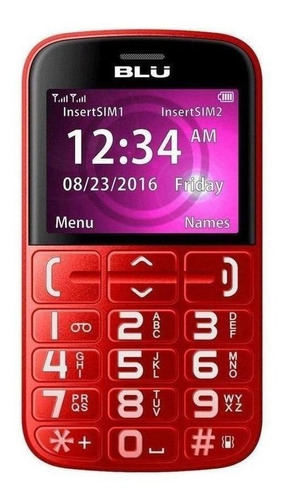 BLU Joy Dual SIM 32 MB  rojo y negro 24 MB RAM