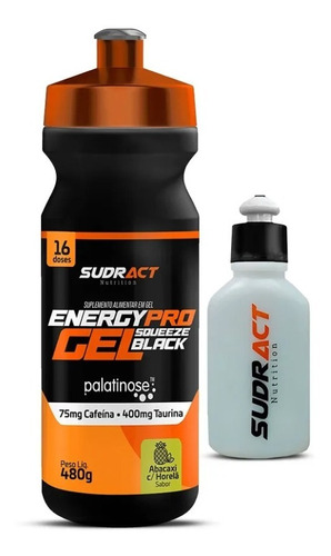 Energy Pro Gel Black Sudract Squeeze 480g Rende 16 Doses