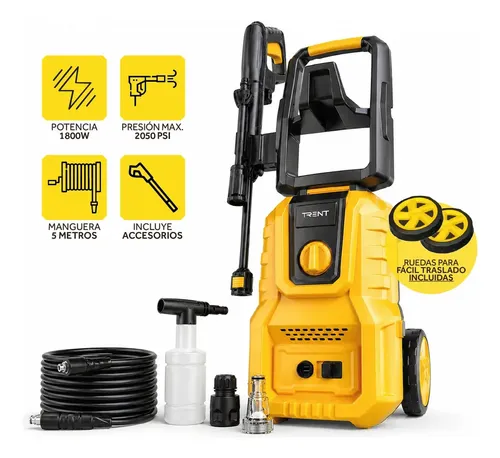 Comprar Hidrolavadora Electrica Alta Presion Profesional Trent Hlt319 1800w Amarillo 50hz en Argentina