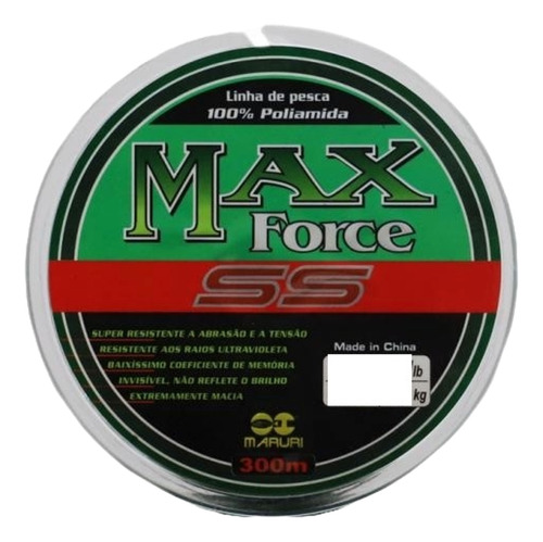 Linha Max Force Ss (nylon) 0,28mm 5,4kg C/300mts Pesca Praia