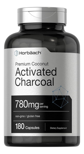 Carbon Activo 780 Mg 180 Capsulas Horbaach