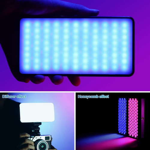 Imagen 8 de 10 de Luz Led Continua Rgb Vijim Vl196 Bateria Interna+ Accesorios