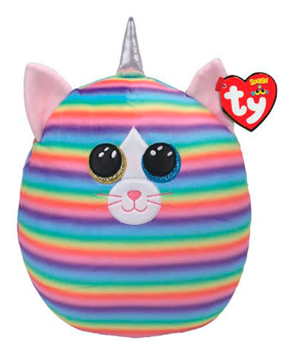 Ty Squish-a-boos Heather Gato Arcoiris Large