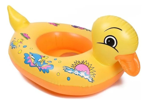 Flotador Bote Pato Inflable Bebe Salvavidas P/ El Agua