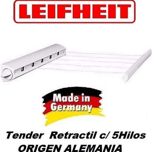 Tendedero Tender Extensible 5 Cuerdas Enrollable Leifheit