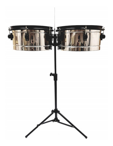 Imagen 5 de 10 de Timbaleta Acero Inox Pyp + Pie Platillo ; Platillo Y Palillo