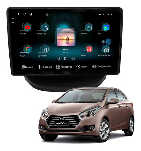 Multimídia Aikon Fóton G3 Hb20 2012 A 2019 12+256gb 2k 9p
