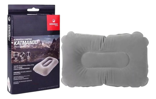 Almohada Camping Inflable Viaje + Parche Reparación Klimber