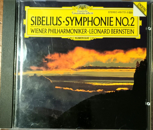 Bernstein - Sibelius: Symphony No. 2 - Cd Excelente Estado 