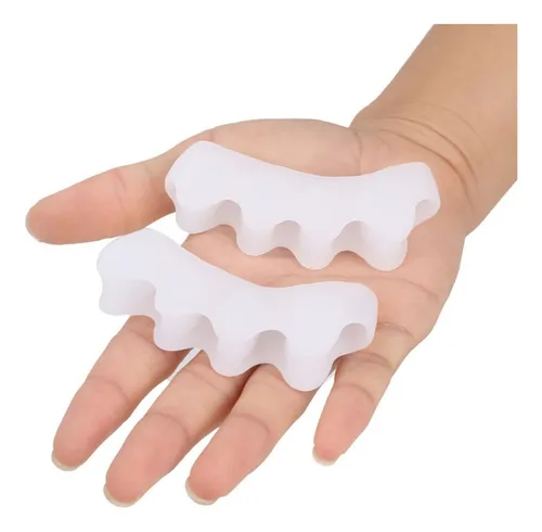 comprar Separador De Dedos Silicone Corretor Protetor Joanete 1 Par Cor Branco Tamanho Universal