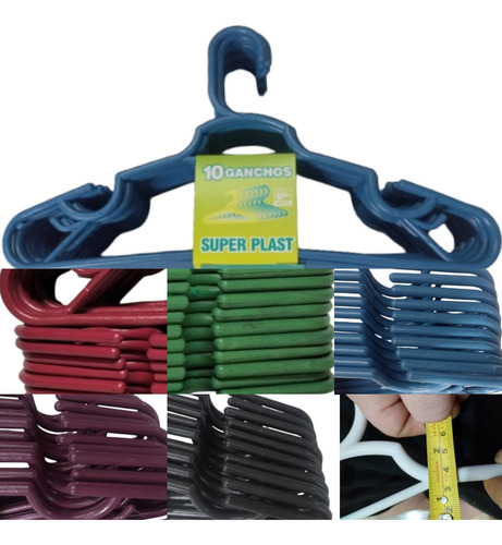50 Ganchos Para Ropa Premium Gruesos Grandes Resistentes
