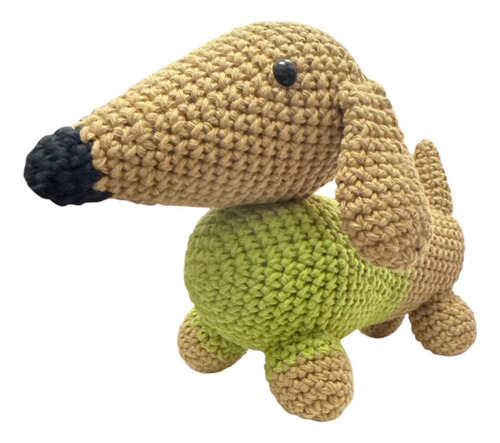 Amigurumi Muñeco De Apego Perro Salchicha - 13 Cm
