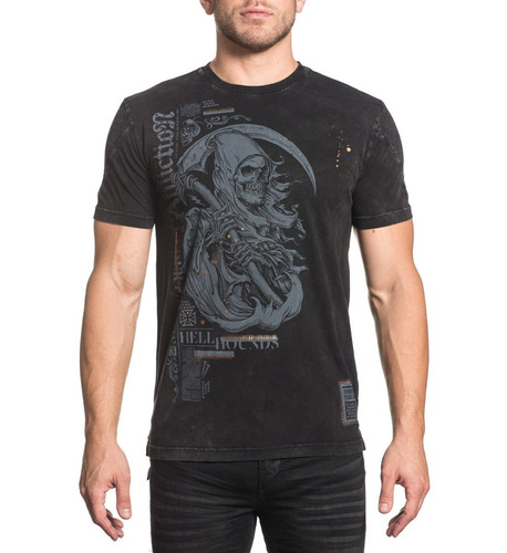 Imagen 3 de 3 de Remera Affliction Modern Chaos Harley Mma Jiu Jitsu Custom