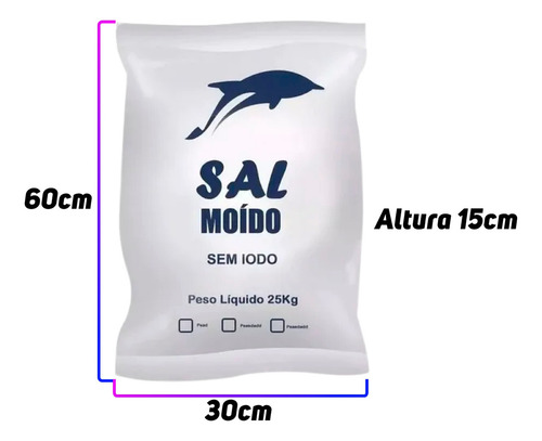 Sal Sem Iodo Para Gerador De Cloro De Piscina 25kg