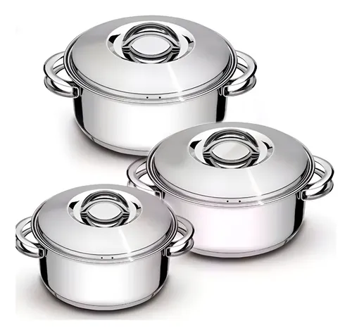 Jogo De Panelas Aço Inox 3 Peças Solar Tramontina 65510740