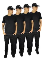 Comprar Kit 04 Uniforme Mecânico Calça Brim + Camiseta Malha Fria