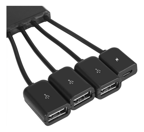Splitter Adaptador Micro Usb 3 Usb Carga Teléfono Y Tableta
