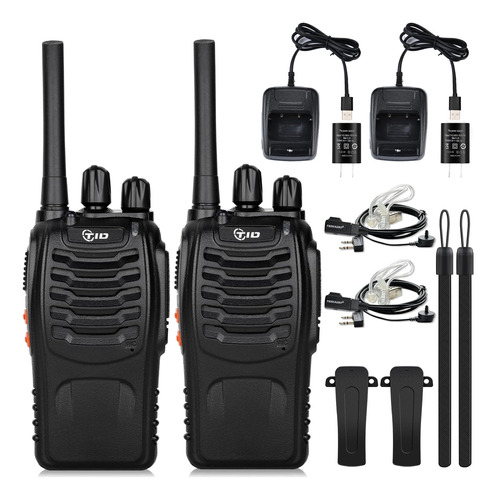 Tidradio Td-v2 Walkie Talkies Para Adultos De Largo Alcance,