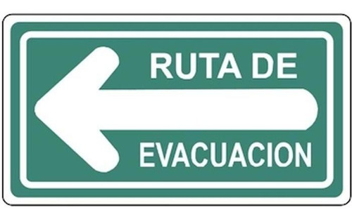 Letrero Para Laboratorios, Mxsev-067, 40x20 Cm, De Evacuaci Color Verde