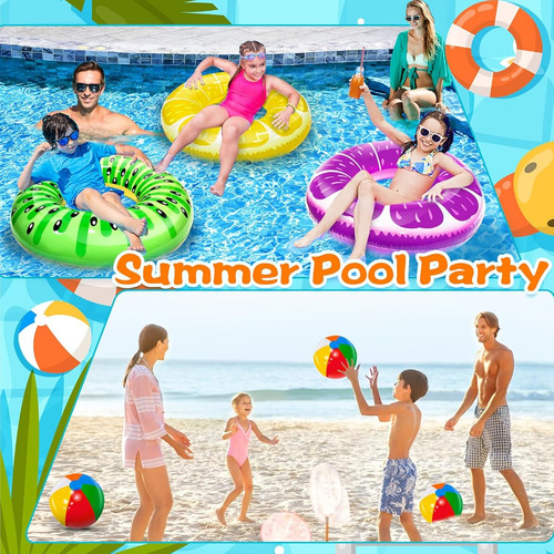 Inflables De Piscina Para Niños Y Pelotas De Playa 6 Piezas