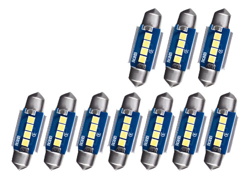 10 X C5w De 36mm Canbus Festoon 3030 Luz De 4 Led Interior D