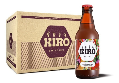 Kiro Switchel - 12un. (maça + Jiquitaia) Vegano