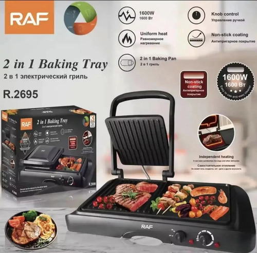 Plancha Panini Grill Maker Multifuncional 2 En 1 Raf R.2695