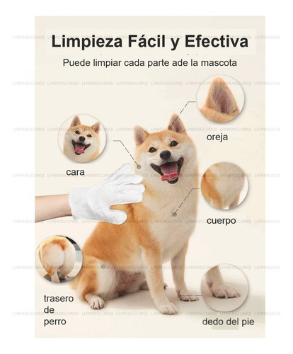 Guantes Mágicos Para Bañar Cuidado Mascotas Silicón 2 Pzas Blanco