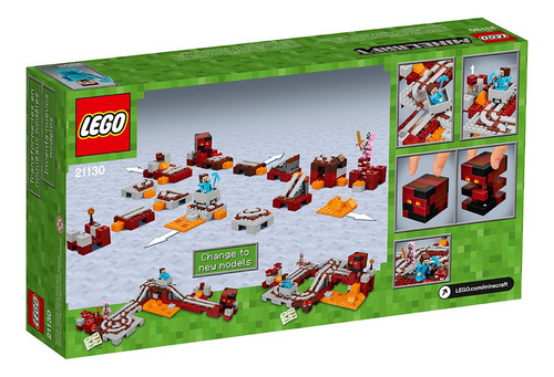 Juguete Lego Minecraft The Nether Railway 21130 Con Figuras