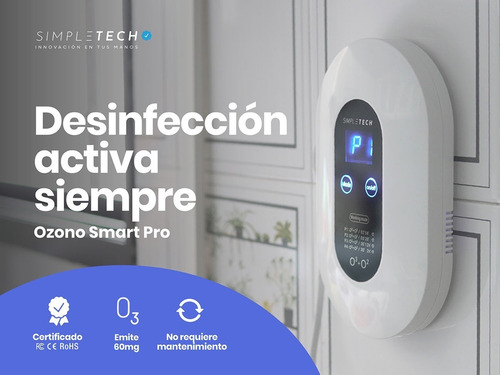 Imagen 6 de 10 de Ozonizador + Purificador Aire 100mg/h Ideal Ambientes
