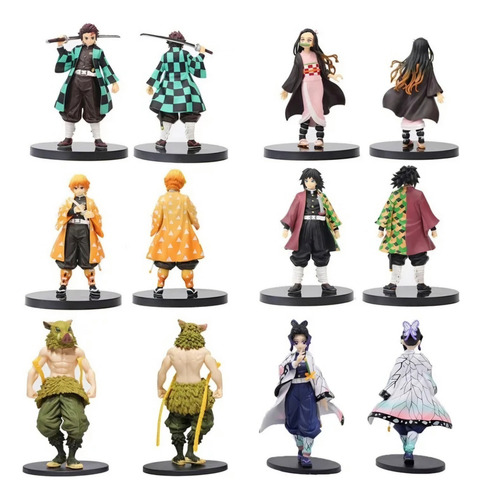 Pack 6 Figuras Demon Slayer: Kimetsu No Yaiba