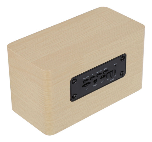 Altavoz De Madera Retro Inalámbrico Subwoofer Aux Stereo Par