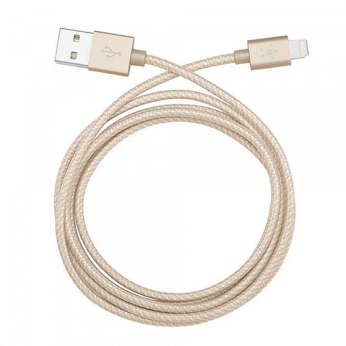 Cable Datos Carga Belkin Usb Lightning 1.2m iPhone/iPad, Gld