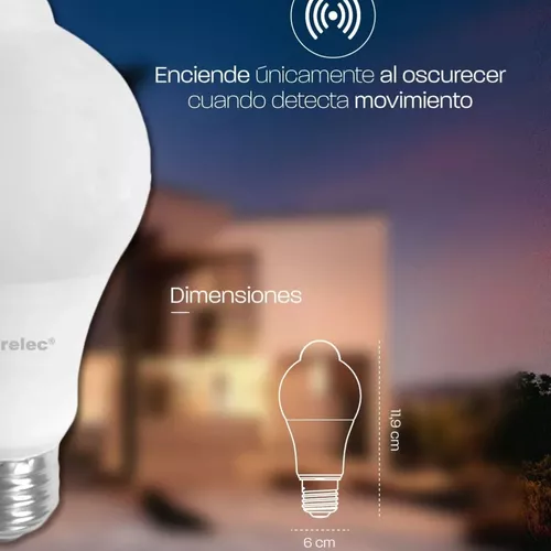 Foco Led Sensor Movimiento Bombilla Lampara Hogar Luz