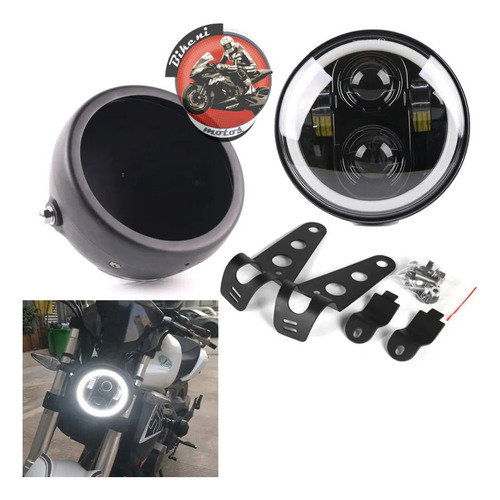 Foco Led Delantero + Bases Para Moto + Envío Gratis 