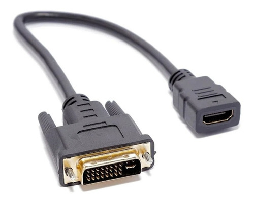 Adaptador Dvi-d 24+5 Para Hdmi Fêmea Rabicho