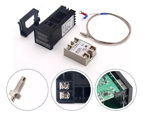 Termostato Controlador Temperatura Pid Rex-c100 0-400°c