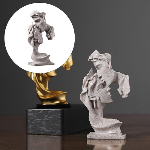 2 Uds Estatua De Besos Figuritas Coleccionables