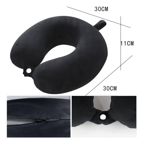 Collarin Almohada Cervical Viscoelástica Cuello U Gel Funda