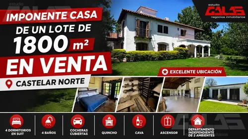 Casa | 6 Ambientes | Parque | Categoría | Quincho | Castelar Norte