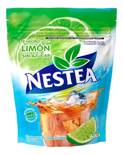 Nestea Té Negro Sabor A Limón Sin Azúcar De 600g