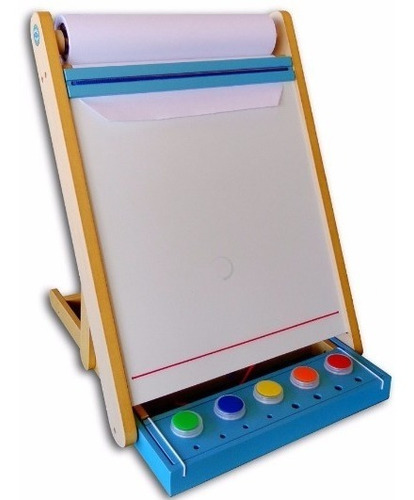 Pizarron Magnetico De Mesa Marcador Rollo De Papel Didactico